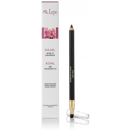 Lepo Kajal Pencil For Sensitive Eyes With Blending Sponge Color 01 Black
