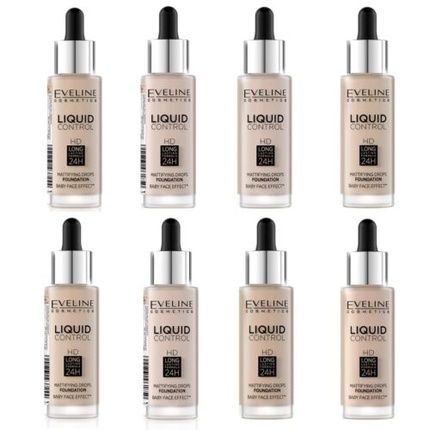 Eveline Liquid Control Foundation Hd Mattifying Drops 32Ml