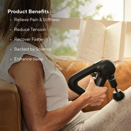 Theragun Prime Quiet Deep Tissue Therapy Massage Gun Bluetooth Enabled Electric Percussion Personal Massager For Pain Relief In Neck Back Leg Shoulder And Body Black 5Th Gen