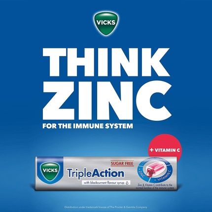 Vicks Vapodrops Tripleaction Sugar Free Lozenges With Menthol Zinc And Vitamin C - Image 3