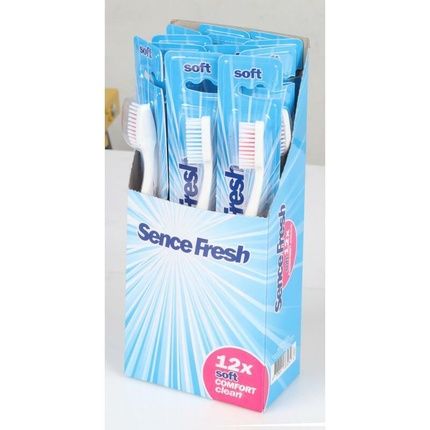Sencefresh Hand Toothbrushes Soft - Pack Of 144 (12X12 Pack)