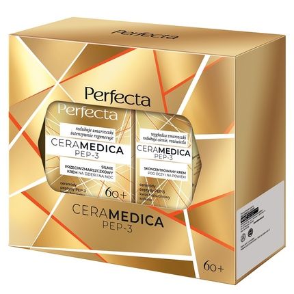 Perfectaset Ceramedica Pep-3 Strong Anti-Wrinkle Cream 60 For Day And Night 50 Ml And Concentrated Eye And Eyelid Cream 15 Ml