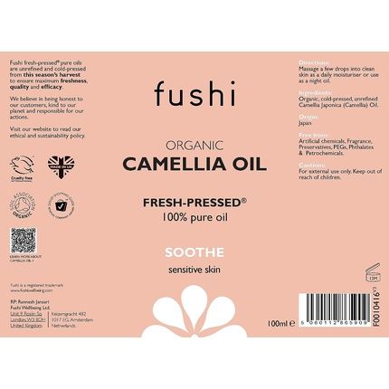 Fushi Organic Camellia Oil 100Ml - Image 3