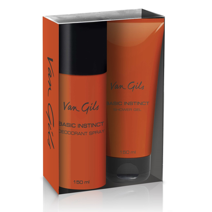 Van Gils Basic Instinct Giftset Deodorant Spray 150 Ml & Shower Gel 150 Ml