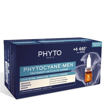 Phyto Phytocyane Men Anti Hair Loss 12 Vials Of 35Ml