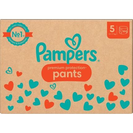 Pampers Baby Nappies Pants Size 5 Premium Protection Junior 144 Nappies - Monthly Box - Image 3