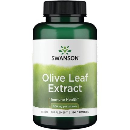 Swanson Olive Leaf Extract Capsules With 20% Oleuropein 120 Capsules 500Mg