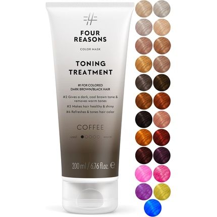 Four Reasons Color Mask Coffee Toning Treatment Color Depositing Conditioner 6.76 Fl Oz