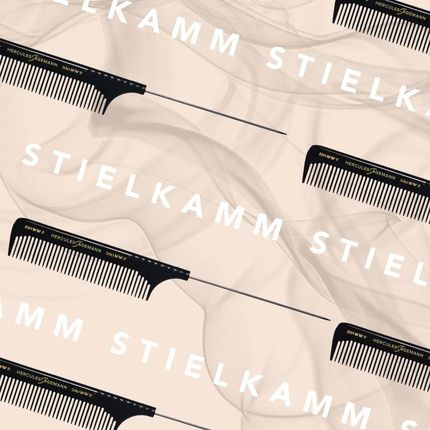 Hercules Sagemann 180Wwr-500Wwr Handle Comb With Steel Needle | Handcrafted Ebonite And Steel Needle Comb With Grip Grid And Extra Wide Teeth Division | Size: 9 Inches