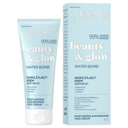 Eveline Beauty & Glow Water Bomb! Moisturizing Nourishing Cream 75Ml