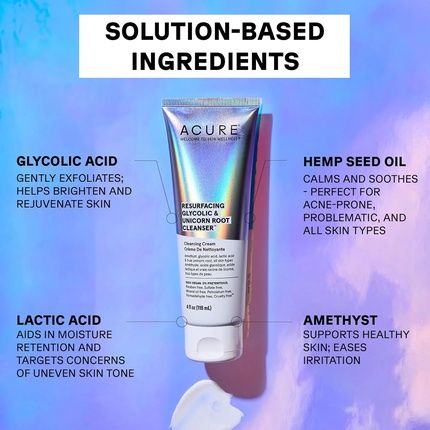 Acure Resurfacing Glycolic Unicorn Cleanser 118Ml - Image 3