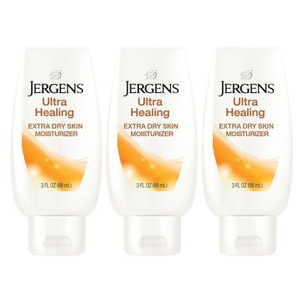 Jergens Ultra Healing Dry Skin Moisturizer Body And Hand Lotion With Hydralucence Blend And Cherry Almond Essence 3 Fl Oz - Pack Of 3