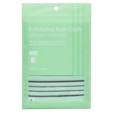 Purable Exfoliating Bath Cloth Scrub Cloth For Shower, Spa, Massage And Body Scrubs Dead Skin Cell Remover - Pack Of 3