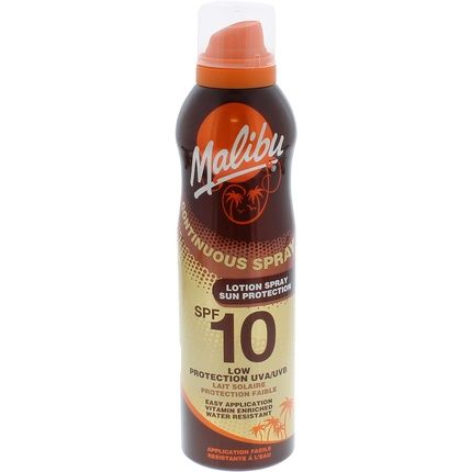 Malibu Water Resistant Sunscreen Lotion Spray Enriched With Vitamins Spf 10 175Ml