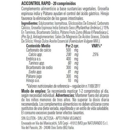 أسيكونترول حمض سريع 20 أقراص قابلة للمضغ