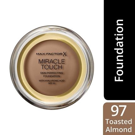 Max Factor Miracle Touch Foundation With Hyaluronic Acid Spf 30 No. 097 Toasted Almond 12Ml