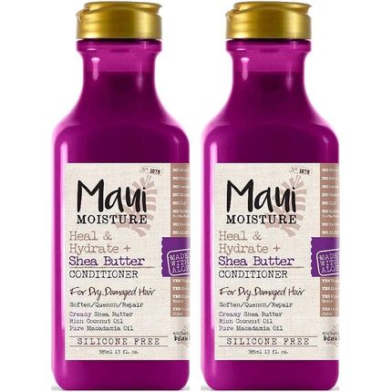 Maui Moisture Revive & Hydrate Shea Butter Shampoo And Conditioner For Dry Damaged Hair 385Ml