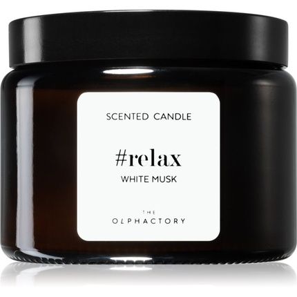 Ambientair Olphactory White Musk Scented Candle Brown 360G