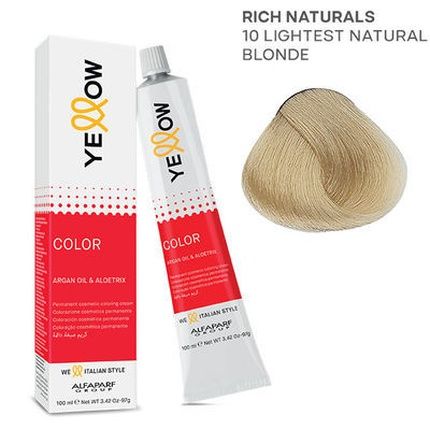 Yellow Color Permanent Hair Color - 100Ml - Nr. 10