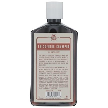 Suavecito Hair Thickening Shampoo With Niacinamide For Thinning Hair - Vitamin