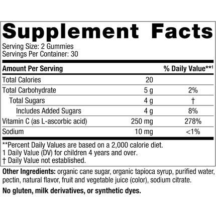 Nordic Naturals Kids Vitamin C Gummies Tangy Tangerine 60 Gummies Vegan