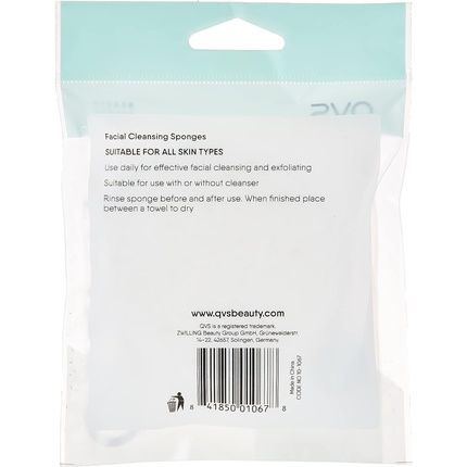 Qvs Facial Cleansing Sponges - Pack Of 2 - Image 3