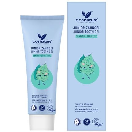 Cosnature Junior Tooth Gel For Sensitive Teeth For Children 6-12 Years Chamomile And Mint 75Ml