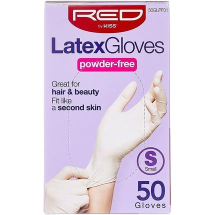 Red By Kiss Powder-Free Latex Gloves 50 Count X-Large