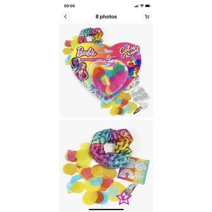 Barbie Colour Reveal Hair Accessory Clip Scrunchie Sticker Glam Fashion