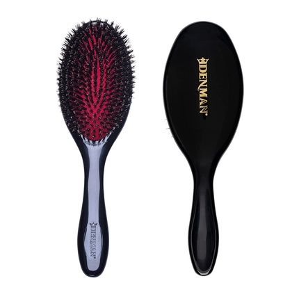Denman Hairbrush D82M Pneumatic Brush With Boar Bristles 11 Rows