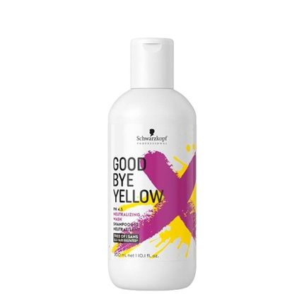 Schwarzkopf Goodbye Yellow Neutralizing Shampoo 300Ml Shampoo Neutralizing Yellow Tones For Colored And Highlighted Hair