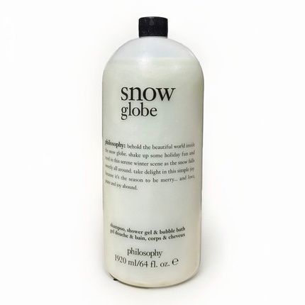 Philosophy Snow Globe 3In1 Shampoo Shower Gel & Bubble Bath 64 Ounces