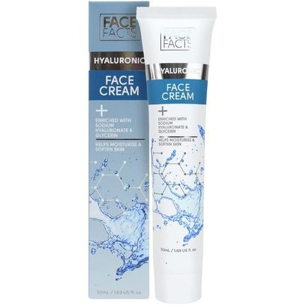 Face Facts Hyaluronic Face Cream With Sodium Hyaluronate And Glycerin 50Ml