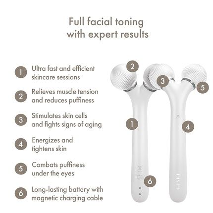 Geske Smartappguidedtm Sonic Facial Roller 4 In 1 Device For Face