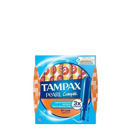 Tampax Tampax Pearl Compak Super Plus Tampons With Applicator 18 Units