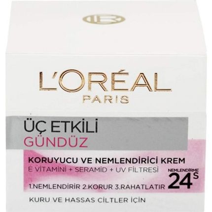 Skin Expert L'Oreal Paris Triple Active Day Moisturiser Dry And Sensitive Skin 50Ml