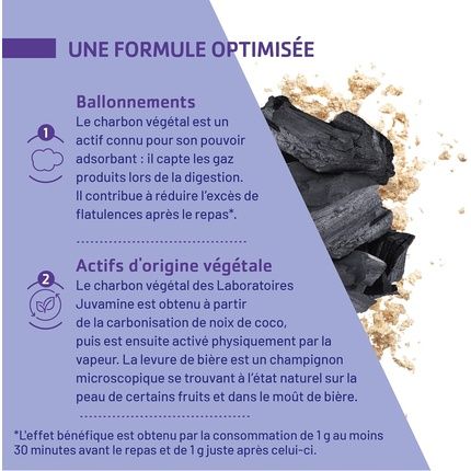 Juvamine Digestion Charcoal Yeast For Intestinal Gas Relief - Image 3