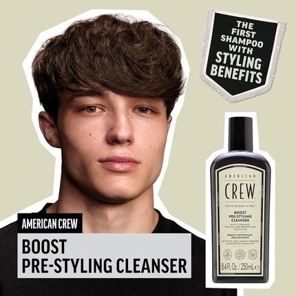 منتج تصفيف الشعر بشامبو بوست من أمريكان كرو للرجال