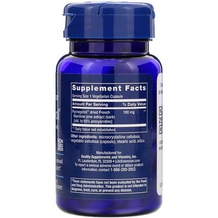 Pycnogenol, French Maritime Pine Bark Extract, 100 Mg - Life Extension