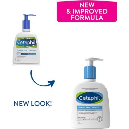 Cetaphil Gentle Skin Cleanser Soap-Free Body & Face Wash For Women & Men With Niacinamide 236Ml