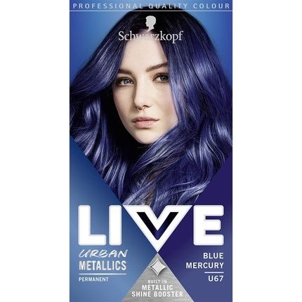 Schwarzkopf Live Urban Metallics Vibrant Blue Hair Dye With Coconut Oil 1 Count