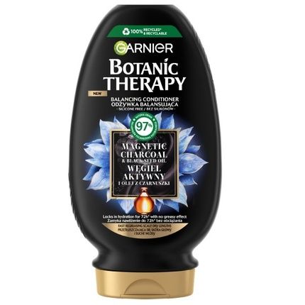 Garnier Botanic Therapy Balancing Conditioner For Oily Hair And Dry Scalp With Active Charcoal And Black Seed Oil 200Ml