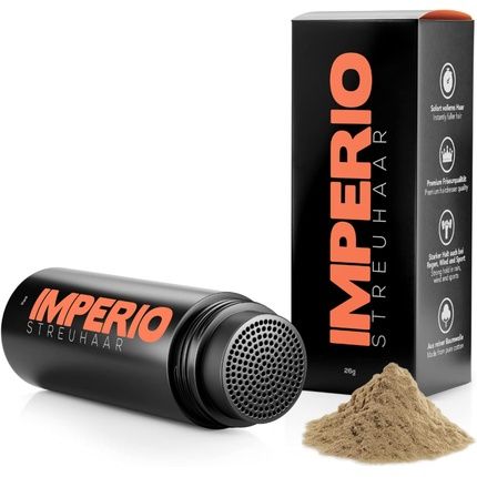 Imperio Hair Thickening Litter For Authentic Look 100% Natural Premium Salon Deluxe Light Brown