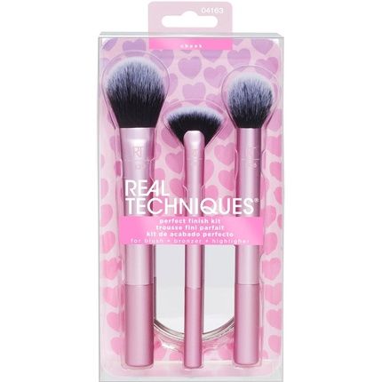 Real Techniques Perfect Finish Kit For Blush Bronzer Highlighter