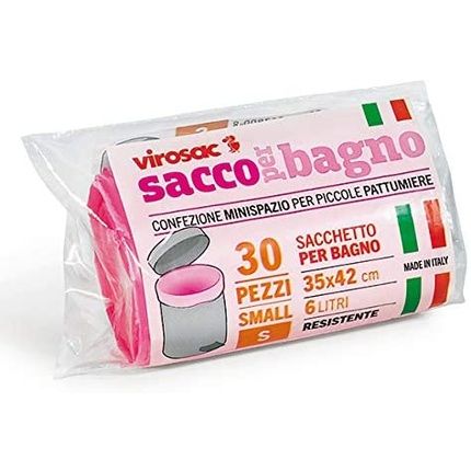 Virosac Waste Bags Bathroom 30Pcs 35X42 Pink