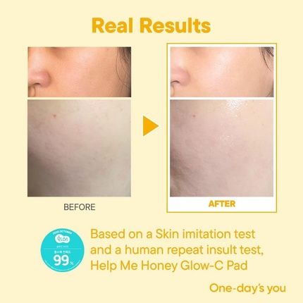 One-Days You Help Me Honey Glow-C Pad Face Toner Pads Korean Skin Care