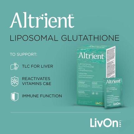 Altrient By Livon Labs Liposomal Setria Lypo-Spheric Glutathione Dietary Supplement Gsh 30 Packets