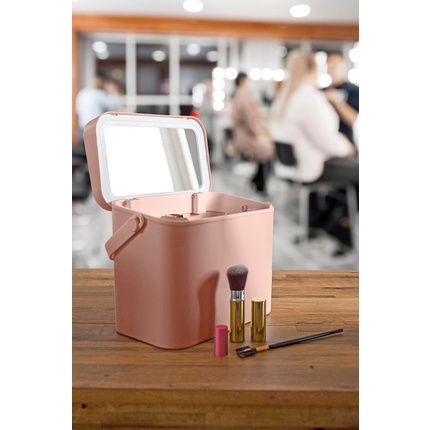 Rio Lush Box Makeup Cosmetic Vanity Travel Case With Removable Led Light Mirror - Large - Image 3