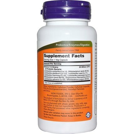 Now Foods Vegetarian Probiotic Capsules Probiotic-10 25 Billion, 100 - Image 3