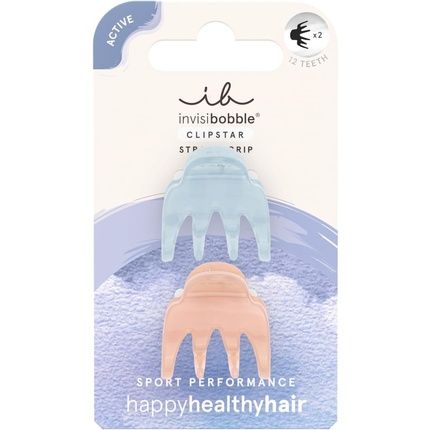 Invisibobble Clipstar Gym Buddy Hair Clip Set - 2 Small Non-Slip Hair Claws